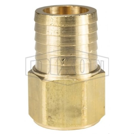 Dixon Hose Barb, 1 x 1-1/4 in, FNPT x Hose Barb, Brass, Domestic 1042016C